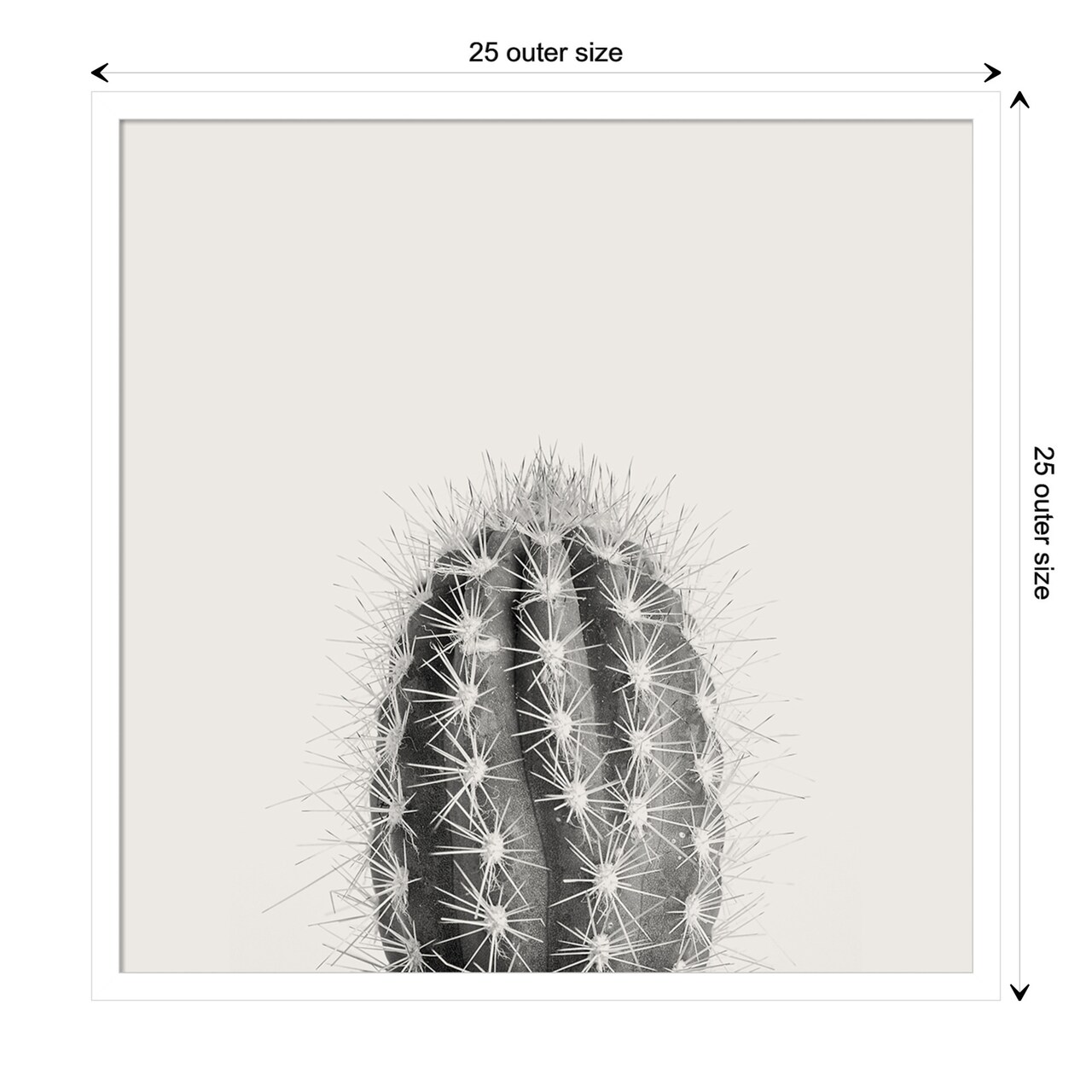Haze Cactus Succulent Tall by The Creative Bunch Studio Wood Framed Wall Art Print